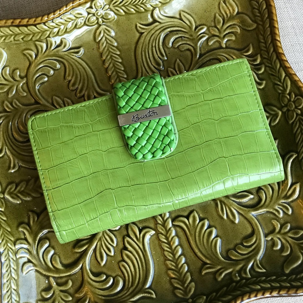 Buxton Lime Green Clutch